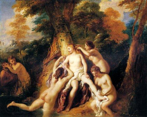 Jean-Francois De Troy Diana And Her Nymphs Bathing Norge oil painting art